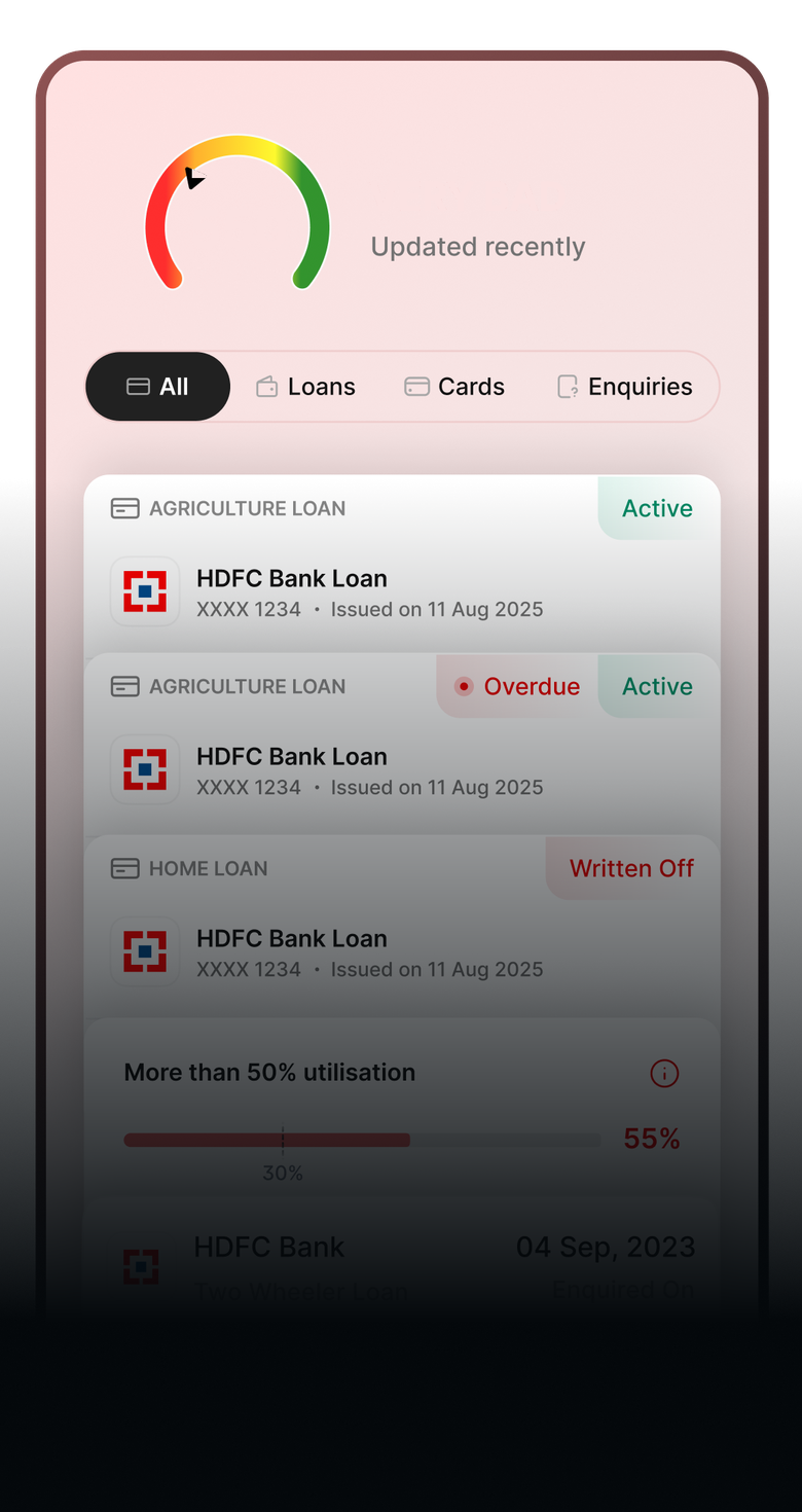 Credit report being scanned