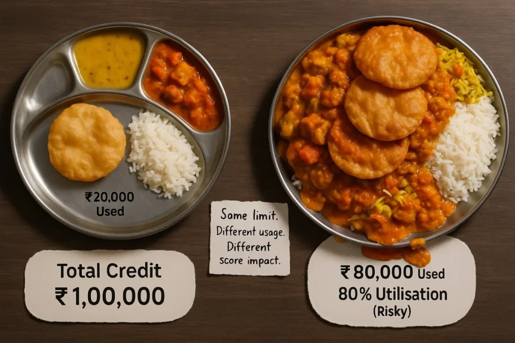Credit utilisation ratio explained for India with simple examples