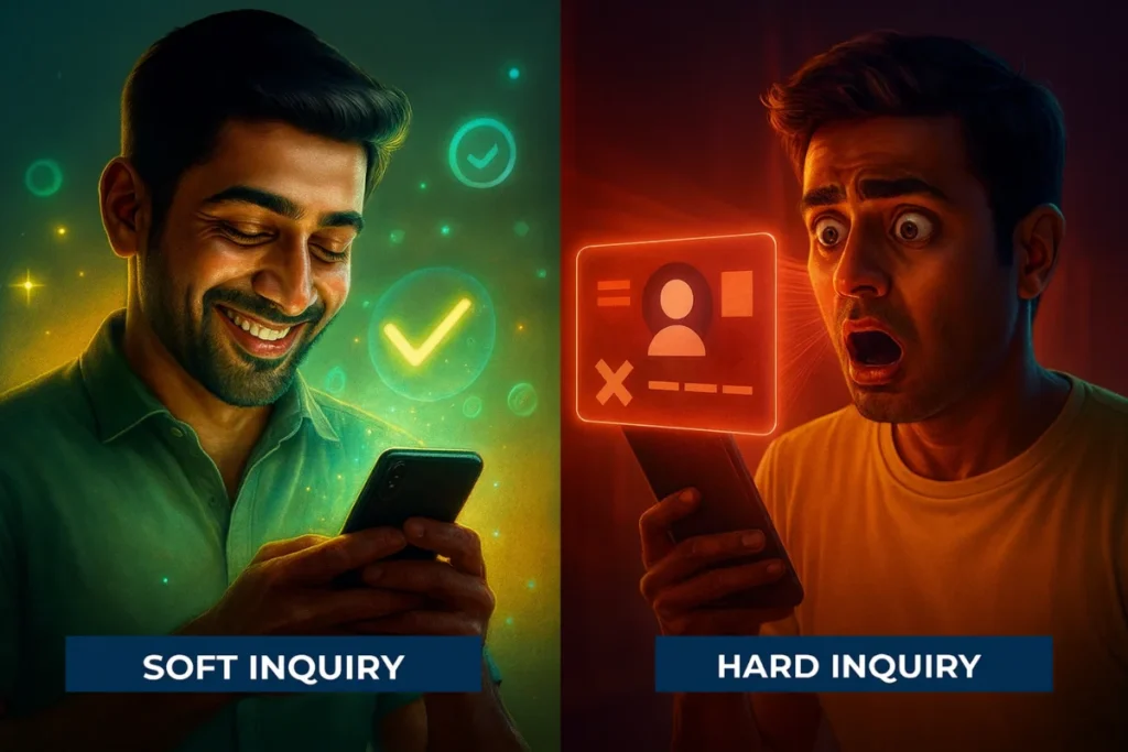 Hard vs soft enquiry in India what lenders see and how it affects your score