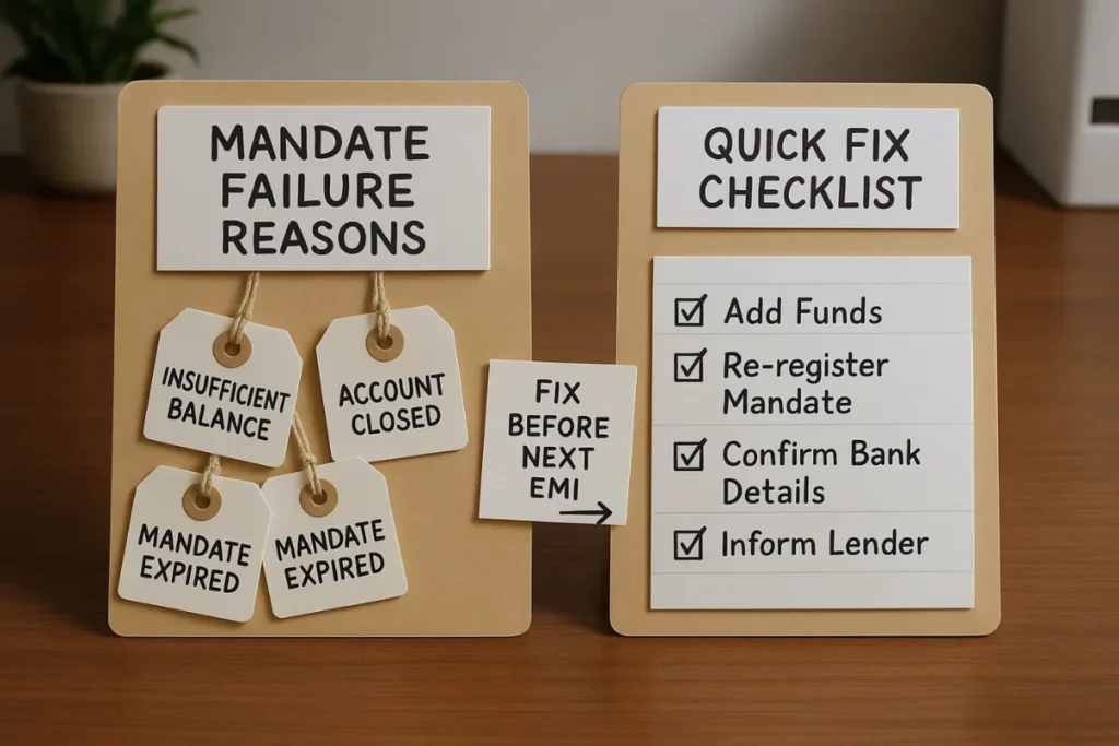 NACH or ECS mandate failure in India reasons and quick fix checklist