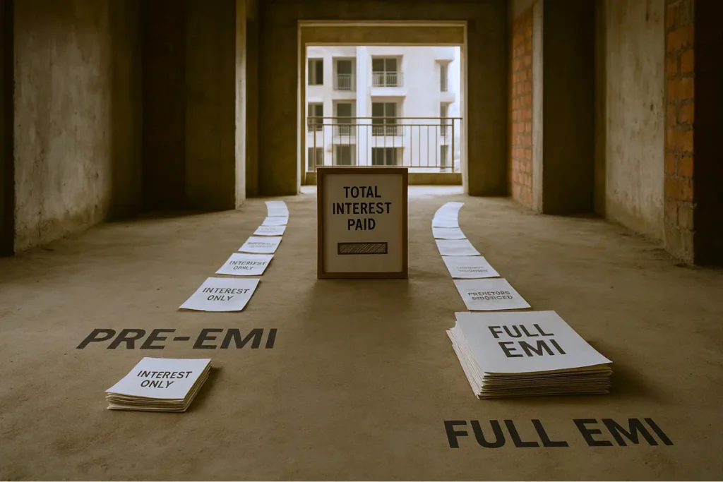 Pre EMI vs full EMI for under construction homes-which saves more