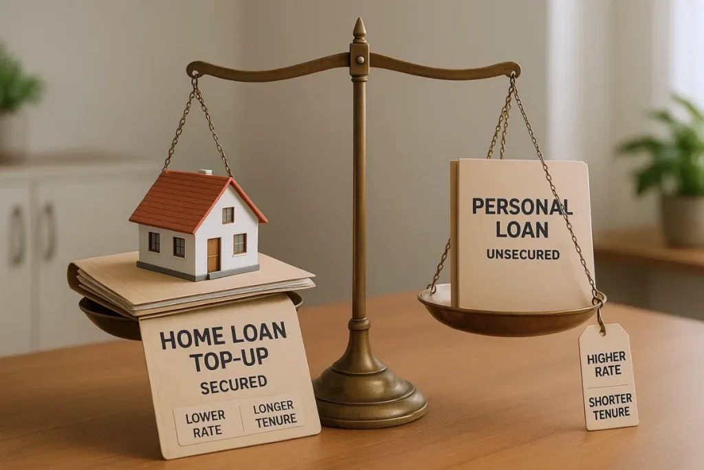 Top up on home loan vs personal loan which is cheaper in India